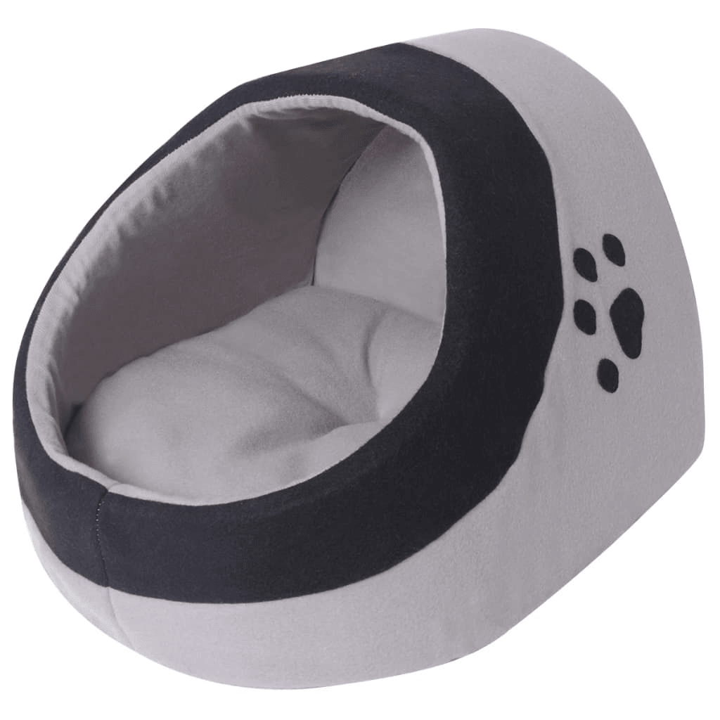 vidaXL Cat Cubby Bed | L Grey and Black