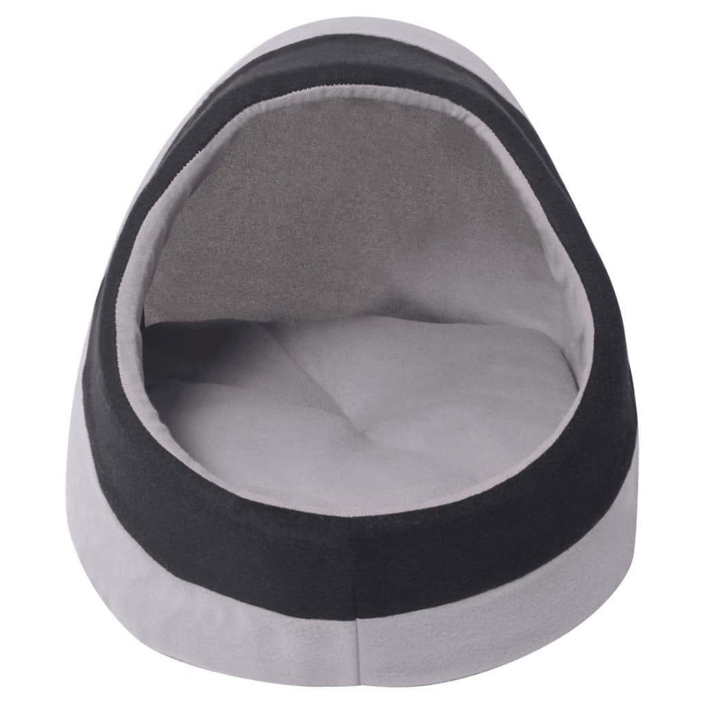 vidaXL Cat Cubby Bed | L Grey and Black 30x33x38 cm (L x W x H)