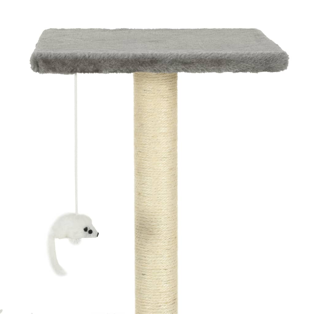 vidaXL Cat Tree with Sisal Scratching Posts 95 cm Grey