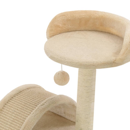 vidaXL Cat Tree with Sisal Scratching Post 40 cm Beige and Brown