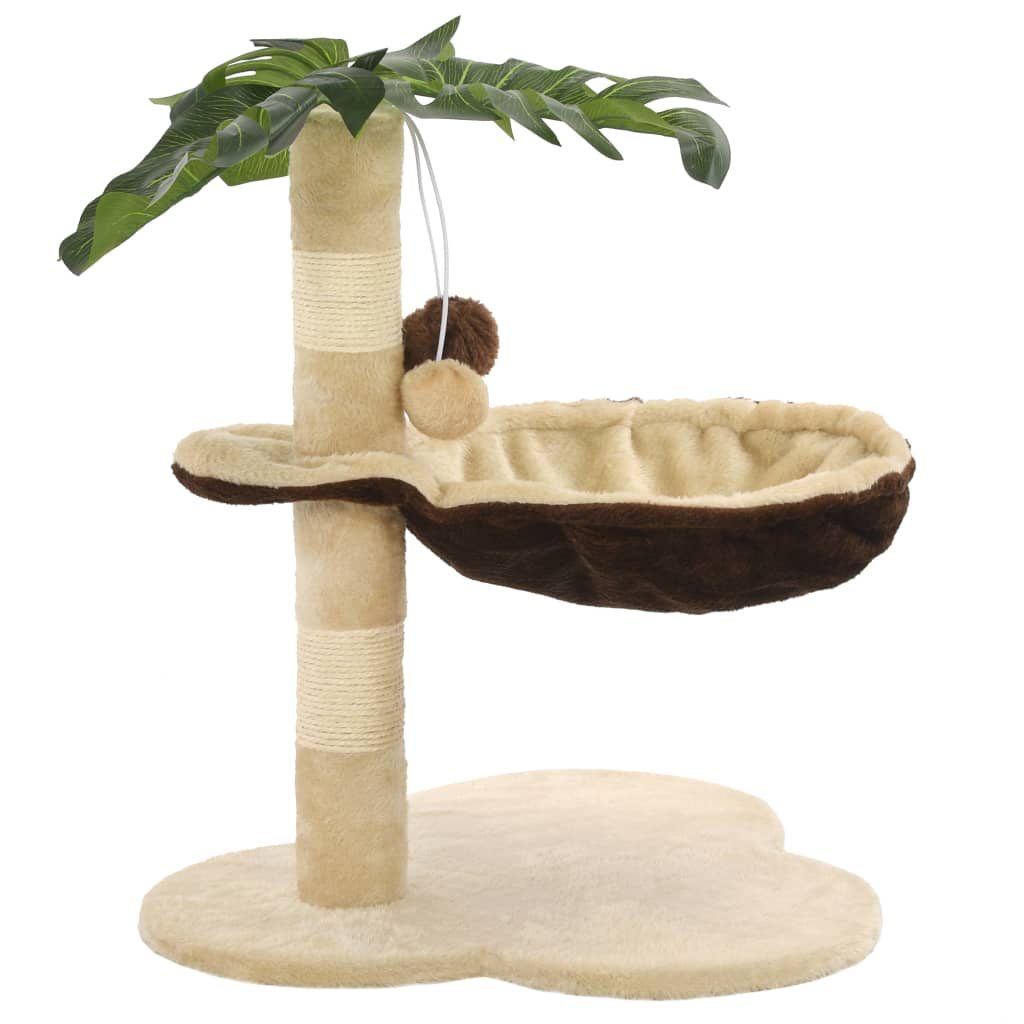 vidaXL Cat Tree with Sisal Scratching Post 50 cm Beige and Brown