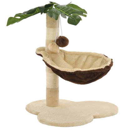 vidaXL Cat Tree with Sisal Scratching Post 50 cm Beige and Brown