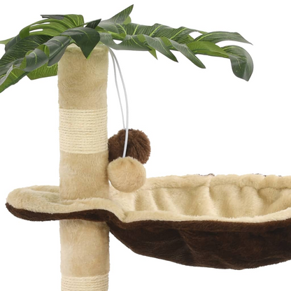 vidaXL Cat Tree with Sisal Scratching Post 50 cm Beige and Brown