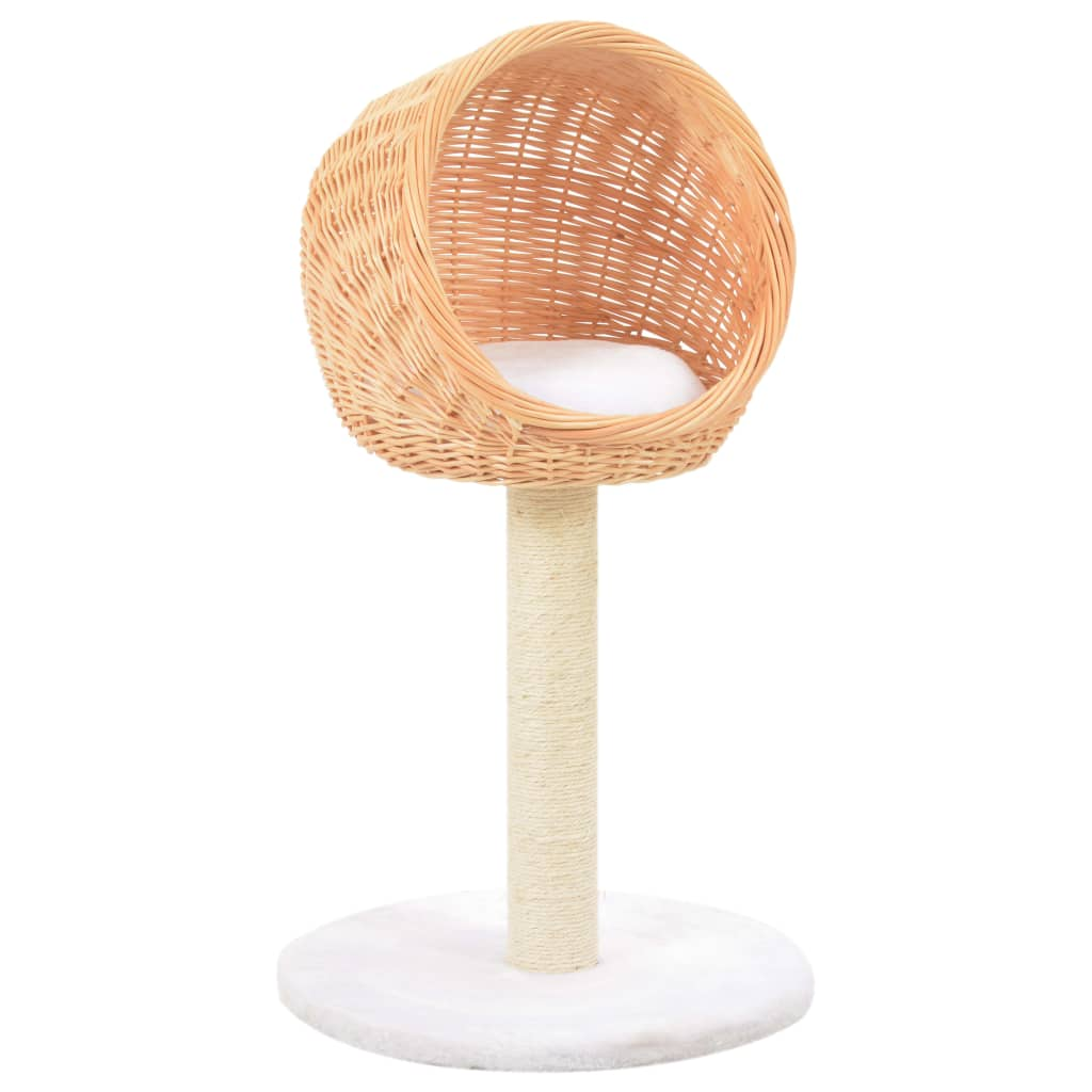 vidaXL Cat Tree with Sisal Scratching Post Natural Willow Wood