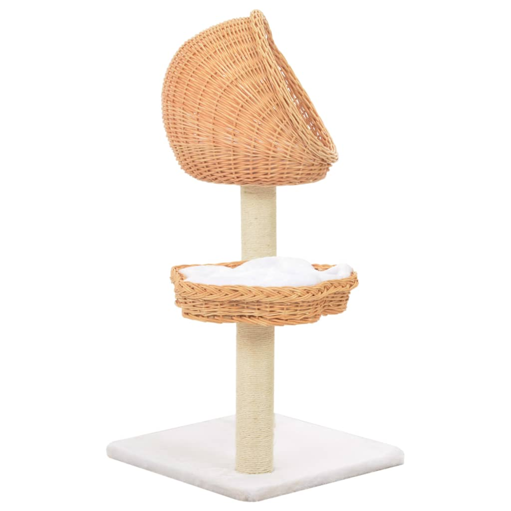 vidaXL Cat Tree with Sisal Scratching Post Natural Willow Wood