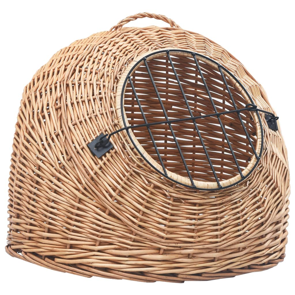 vidaXL Cat Transporter 50x42x40 cm Natural Willow