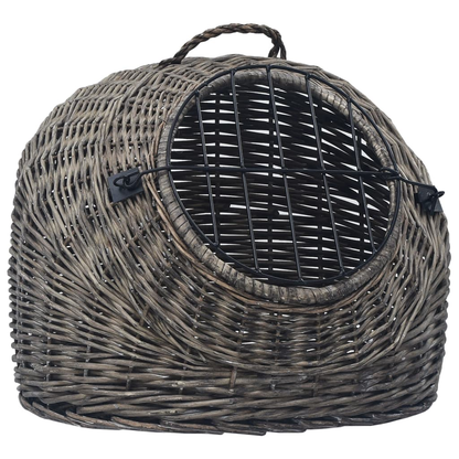 vidaXL Cat Transporter Grey 50x42x40 cm Natural Willow