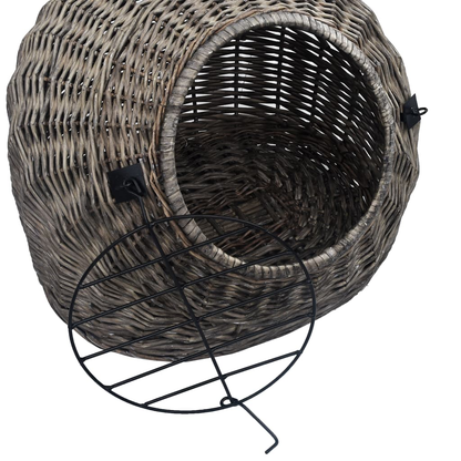 vidaXL Cat Transporter Grey 50x42x40 cm Natural Willow