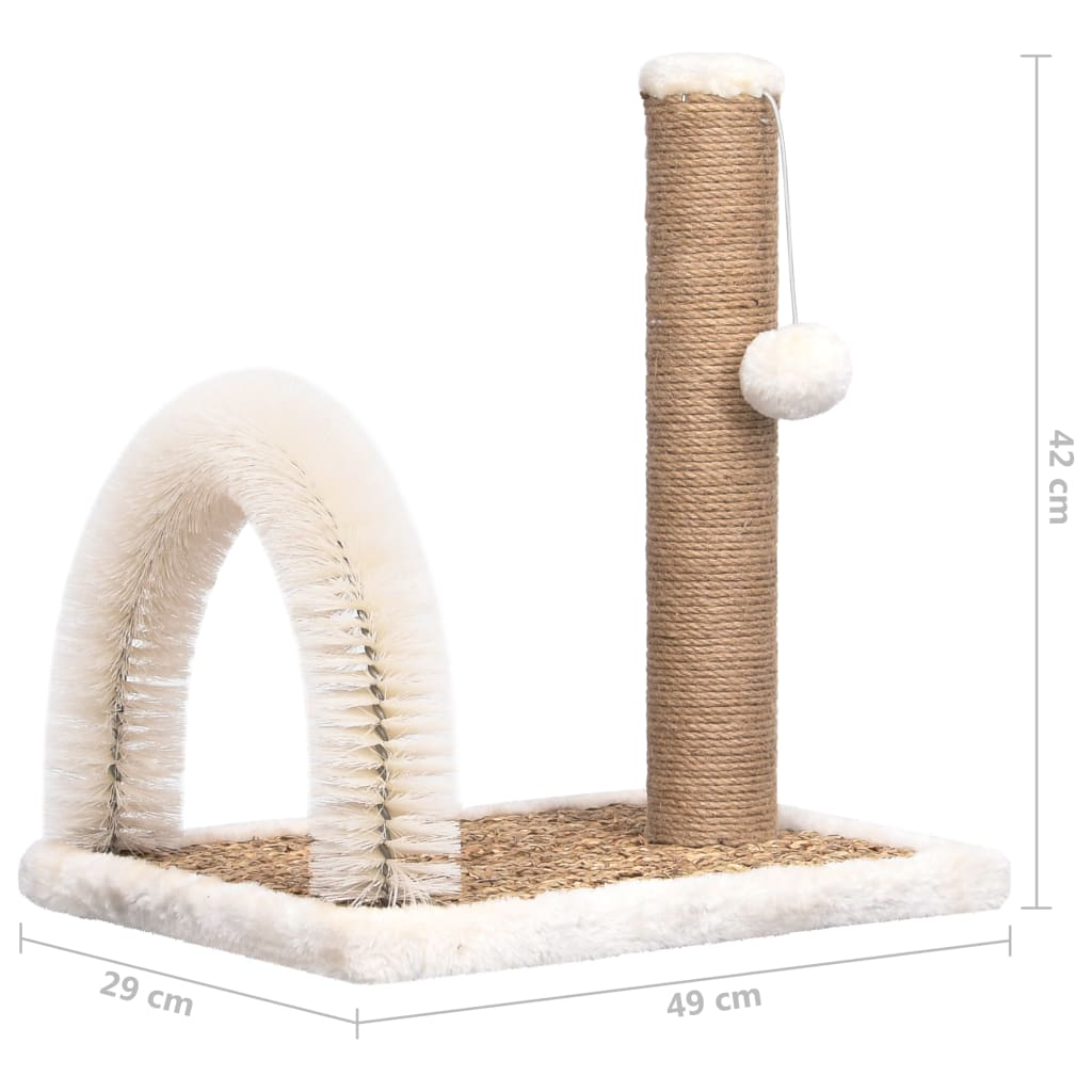 vidaXL Cat Tree with Arch Grooming Brush and Scratch Post