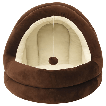 vidaXL Cat Bed 50x50x45 cm Brown and Cream