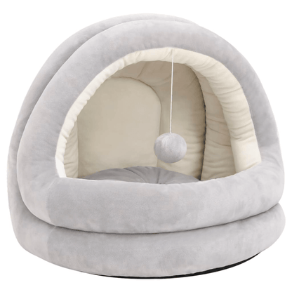 vidaXL Cat Bed 50x50x45 cm Grey and Cream