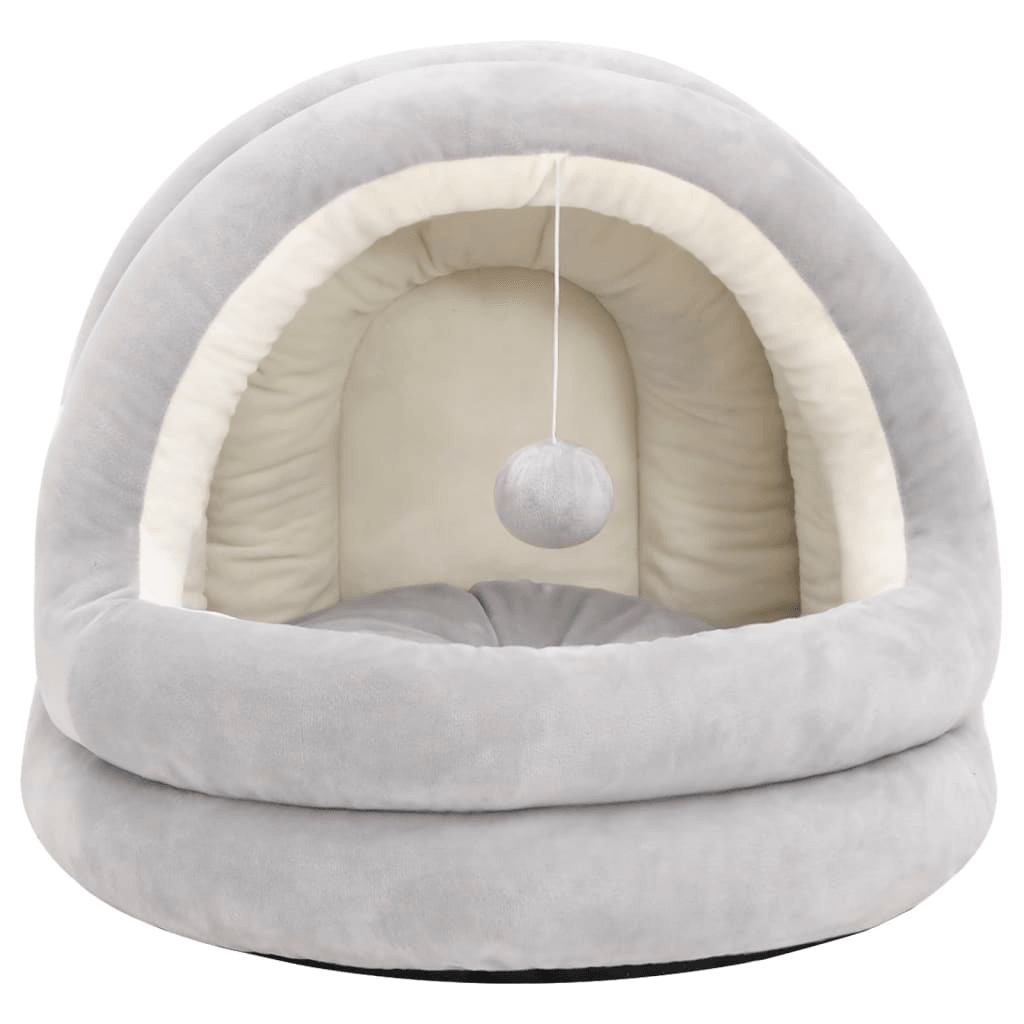 vidaXL Cat Bed 50x50x45 cm Grey and Cream