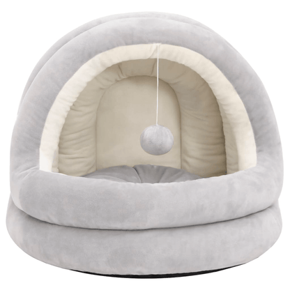 vidaXL Cat Bed 50x50x45 cm Grey and Cream