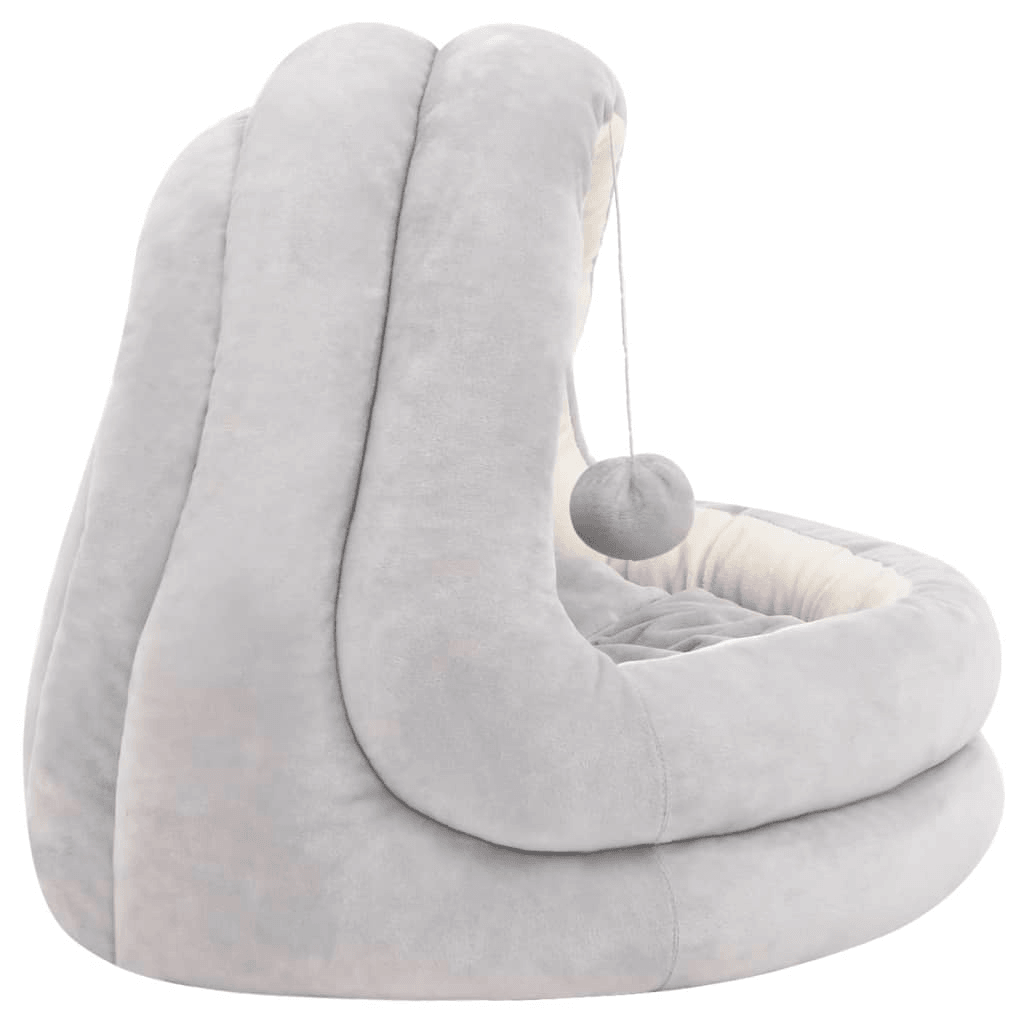 vidaXL Cat Bed 50x50x45 cm Grey and Cream