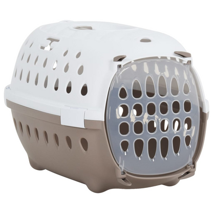 vidaXL Pet Transport Box White and Brown 50x34.5x32 cm polypropylene