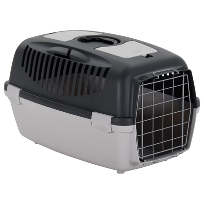 vidaXL Pet Carrier Grey and Black 61x40x38 cm