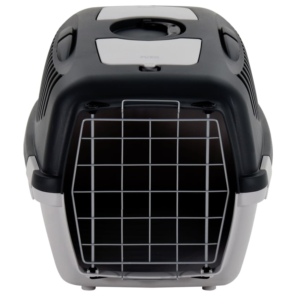 vidaXL Pet Carrier Grey and Black 61x40x38 cm