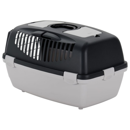 vidaXL Pet Carrier Grey and Black 61x40x38 cm