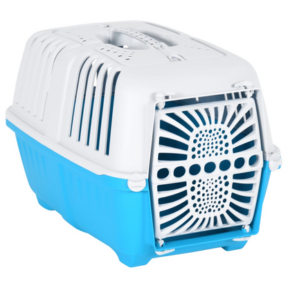 vidaXL Pet Carrier White and Blue 48x31.5x33cm Polypropylene