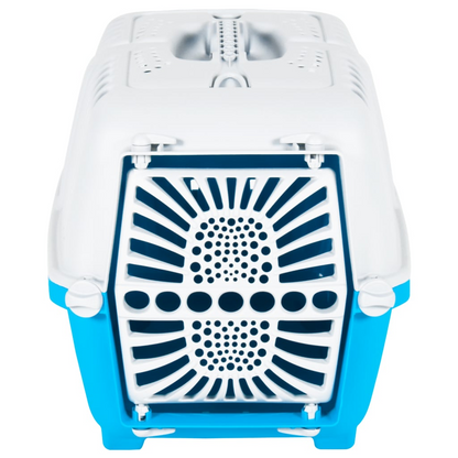 vidaXL Pet Carrier White and Blue 55x36x36cm Polypropylene