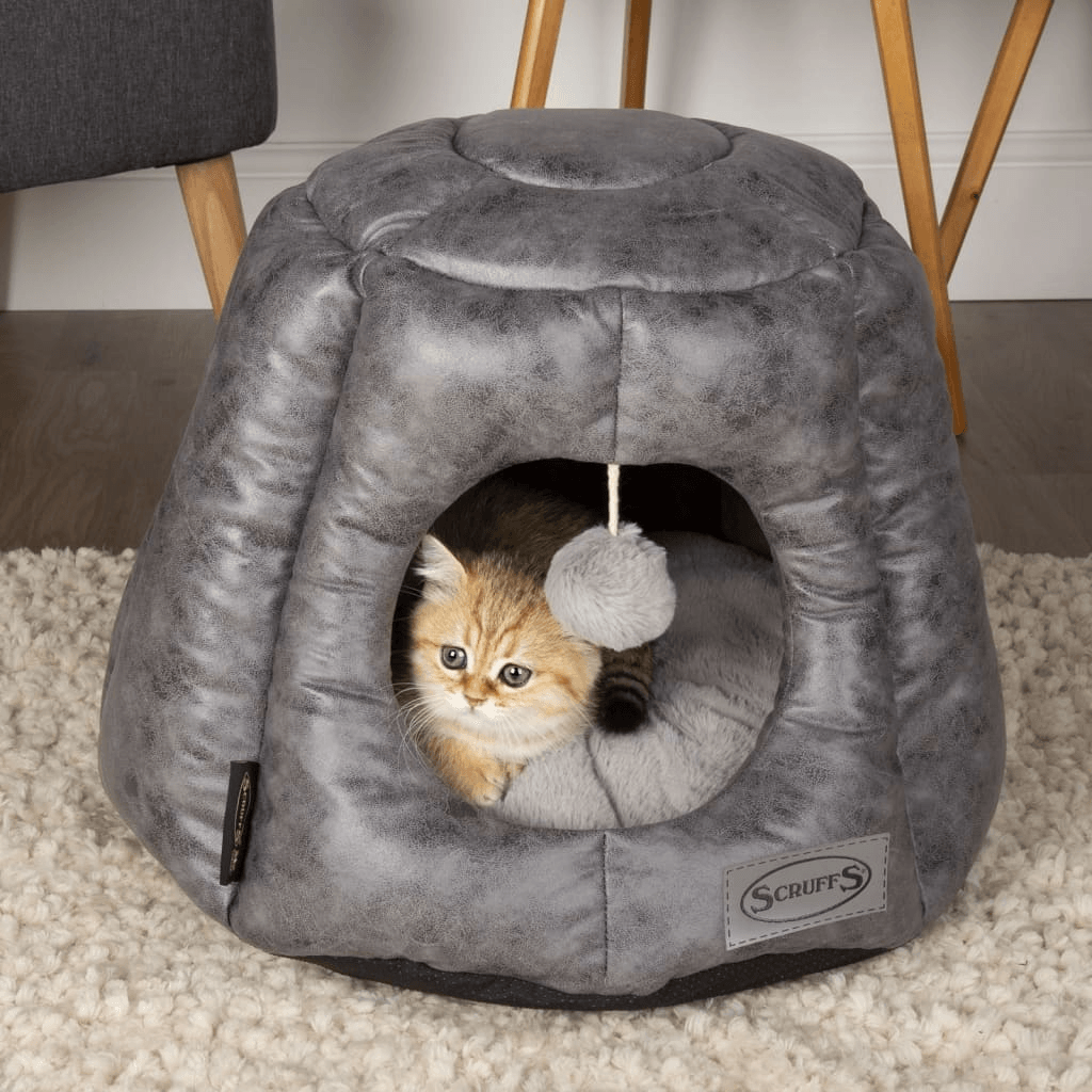 Scruffs & Tramps Cat Bed Knightsbridge 48x38 cm Grey Cat Cave