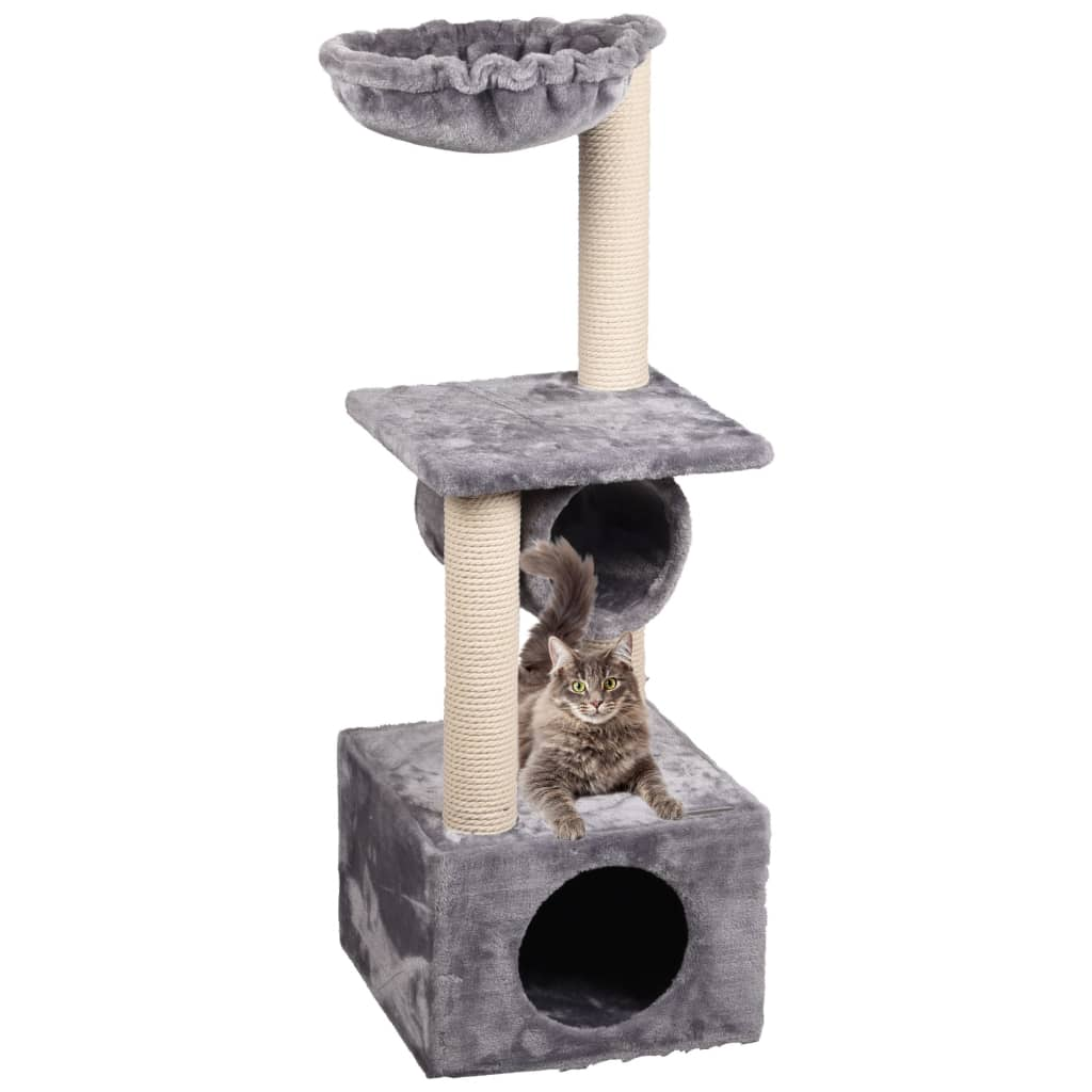 FLAMINGO Cat Scratching Tree Gulf Grey 35x35x103 cm