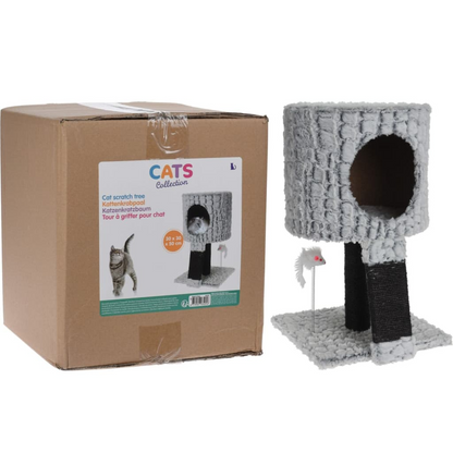 Pets Collection Cat Scratching Tree on Stand with Mouse & Scratching Post 30x30x40 cm