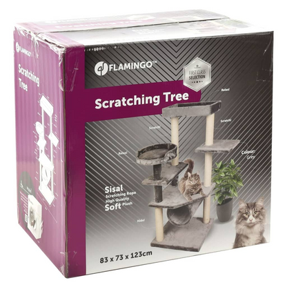 Cat Scratching Tree Granda 83x73x123 cm Grey