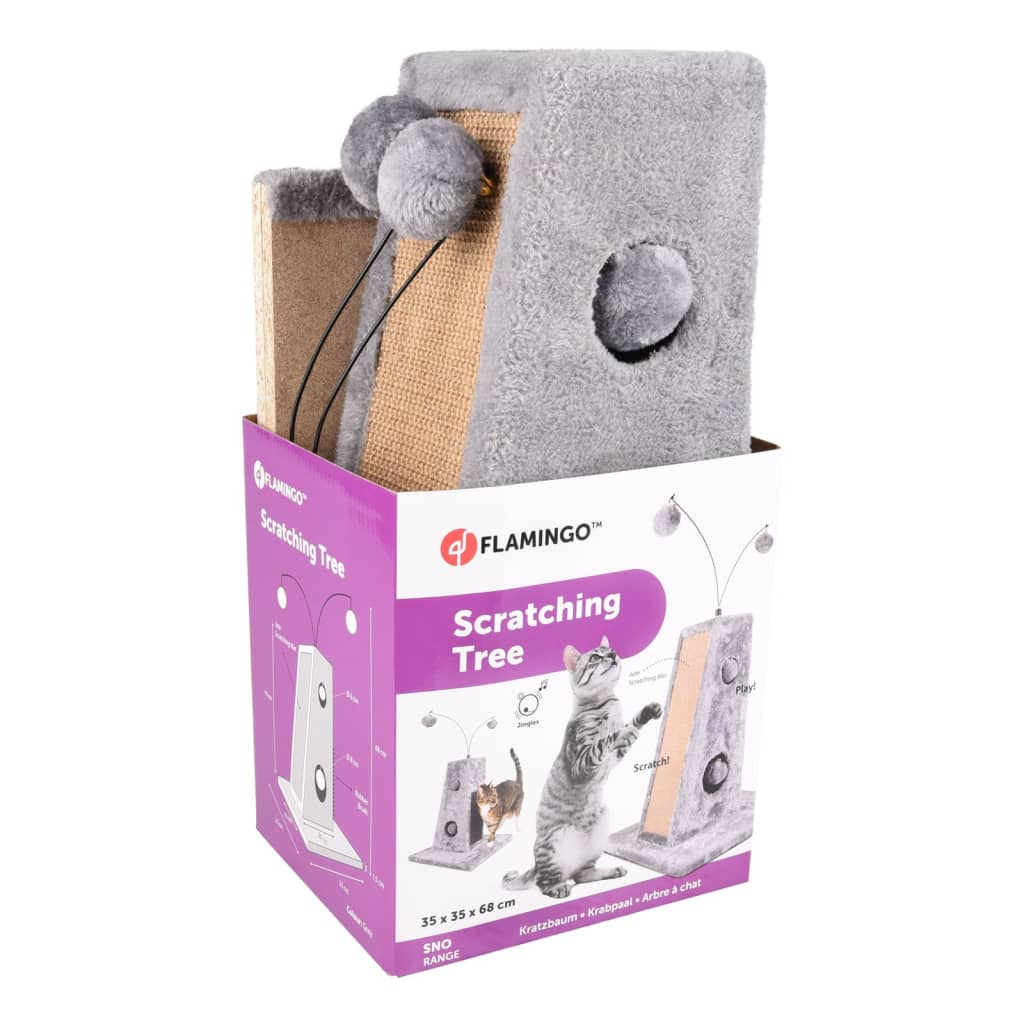 Cat Scratching Tree Lara 35x35x68 cm Grey