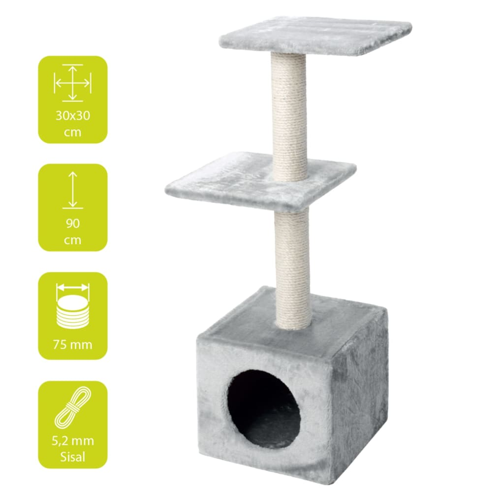 Ebi Cat Classic Tree Palazzo 30x30x90 cm Grey