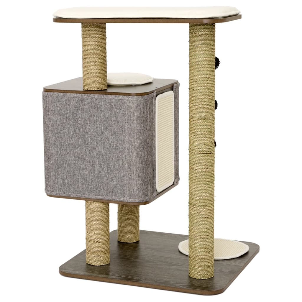 Jack and Vanilla Cat Tree House Molly 56x56x86 cm Grey