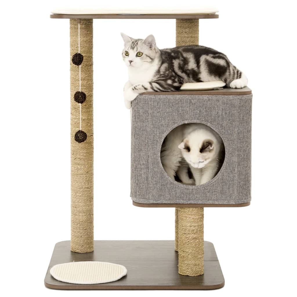 Jack and Vanilla Cat Tree House Molly 56x56x86 cm Grey