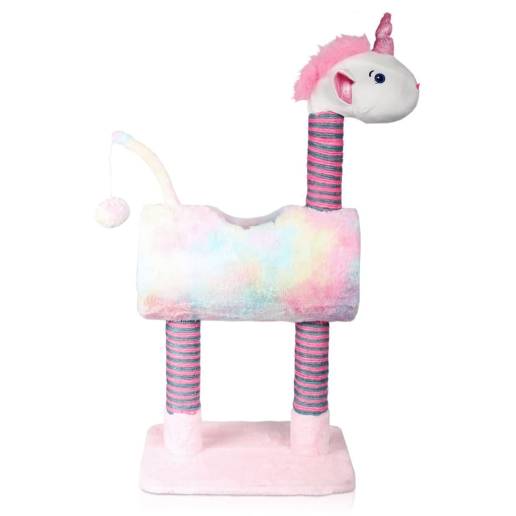 Pets Collection Cat Scratching Post Unicorn Pink 40x30x85 cm