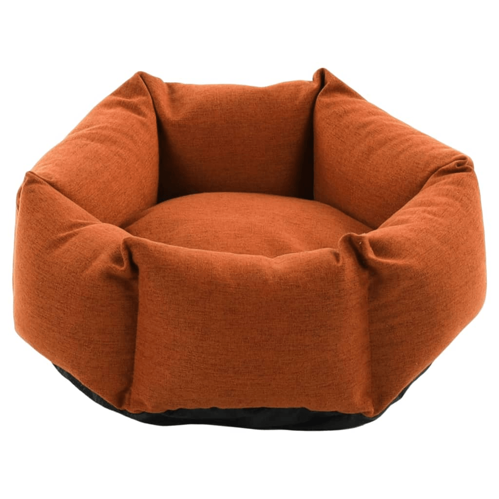 FLAMINGO Dog Bed with Zipper Ziva Hexagonal Brown Terracotta 50x18 cm