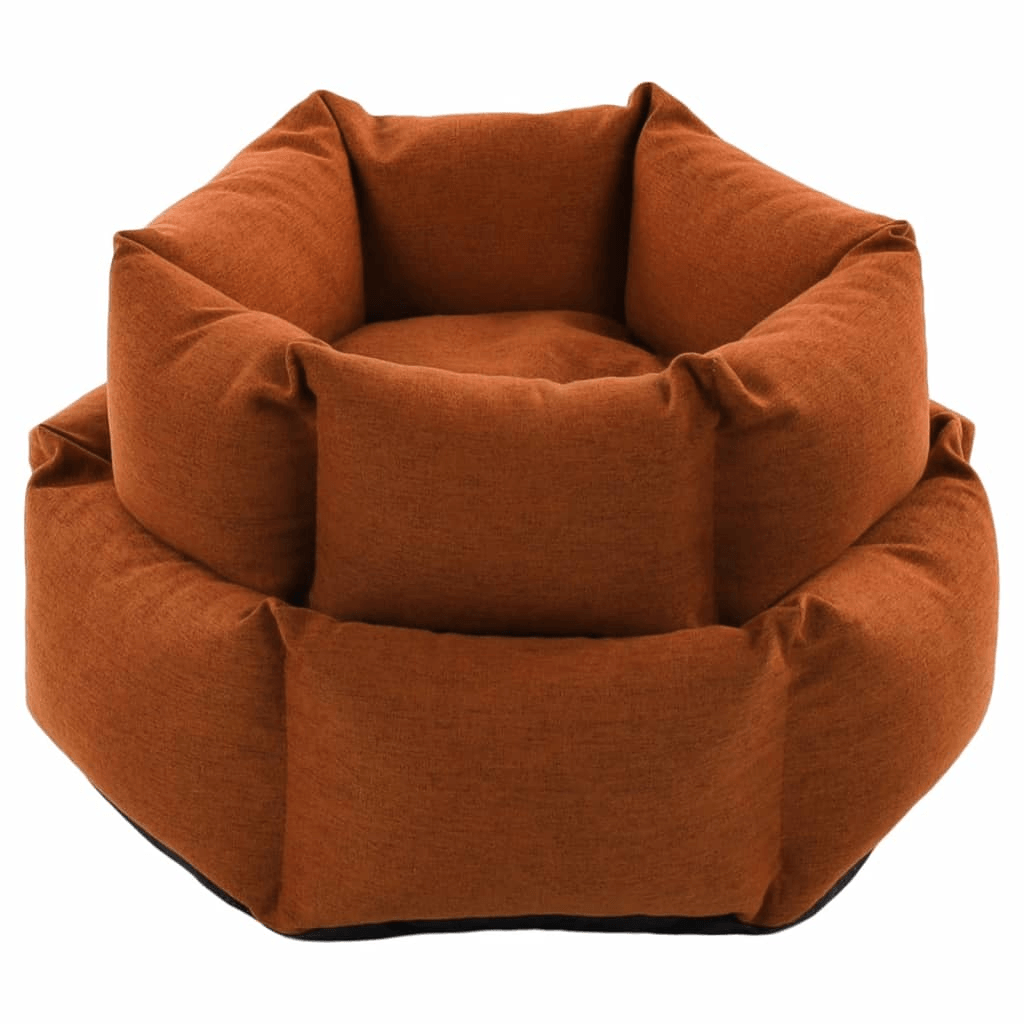 FLAMINGO Dog Bed with Zipper Ziva Hexagonal Brown Terracotta 50x18 cm