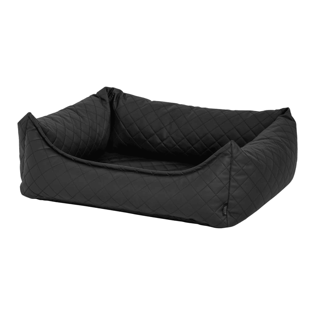 Madison Dog Bed Skai Check 80x67x 22 cm Grey