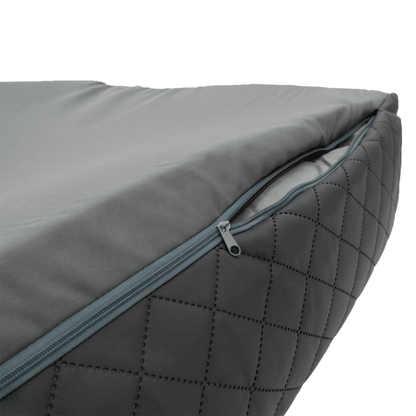 Madison Dog Bed Skai Check 80x67x 22 cm Grey