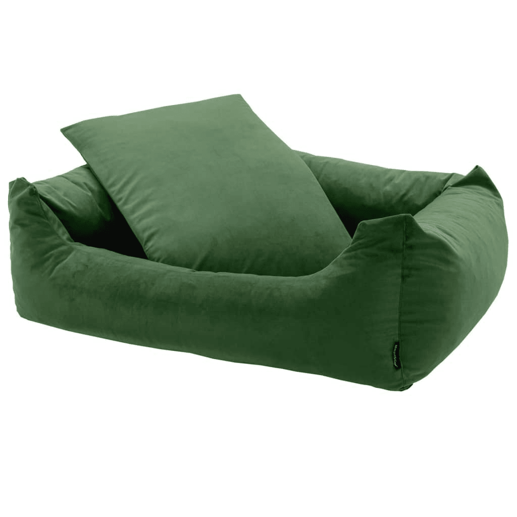 Madison Dog Bed Velvet 100x80x25 cm Green 