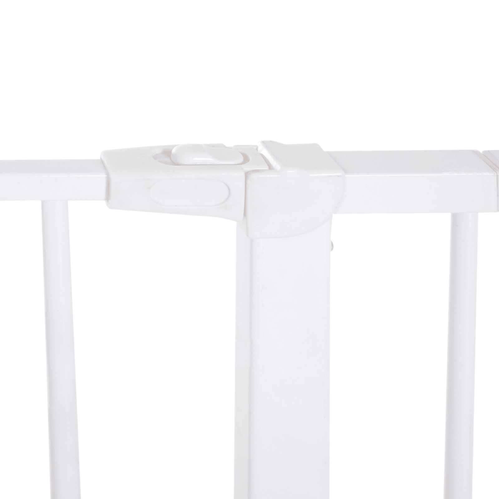 PawHut Dog Gate Pet Safety Gate Stair Barrier - Adjustable | White 107L x 12W x 76H cm - FluffePet