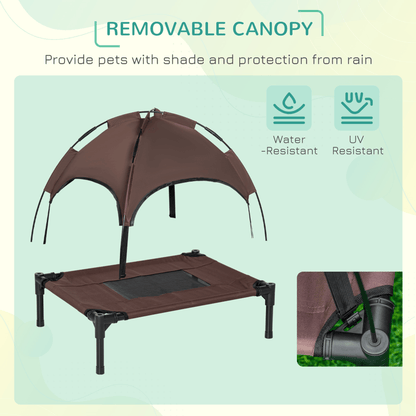 PawHut Elevated Dog Bed with Canopy, For Small Dogs - My Store