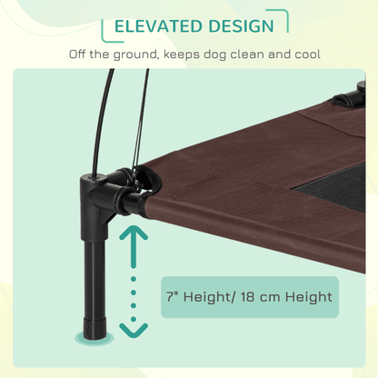 PawHut Elevated Dog Bed with Canopy, For Small Dogs - My Store