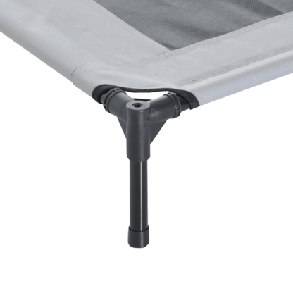 PawHut Elevated Dog Bed with Canopy Grey | Medium Dogs - FluffePet