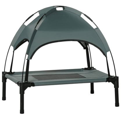 PawHut Elevated Dog Bed with Canopy Gray | Small Dogs