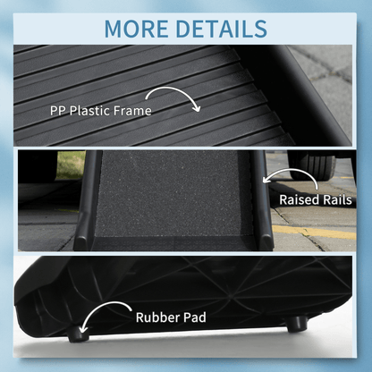 PawHut Foldable Pet Ramp Dog Car Ramp for SUVs, Cars w/ Removable Non-Slip Cover - Black