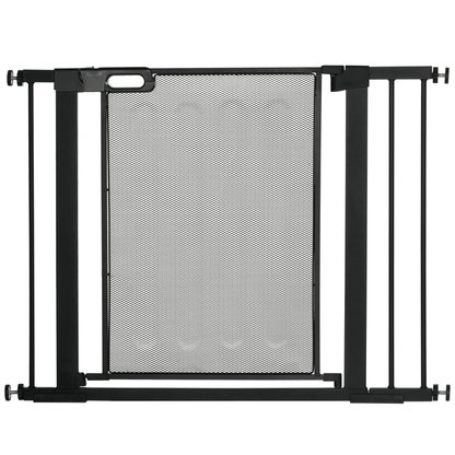 PawHut Pressure Fit Safety Dog Gate with Auto Closing Door with Double Locking Black