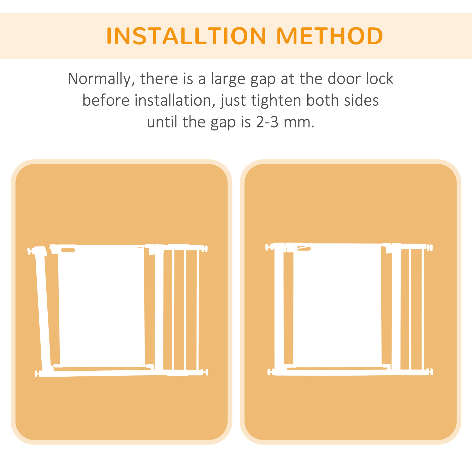 PawHut Pressure Fit Safety Gate - Auto Closing Door, Pet Barrier, Double Locking | White 103L x 2W x 76H cm