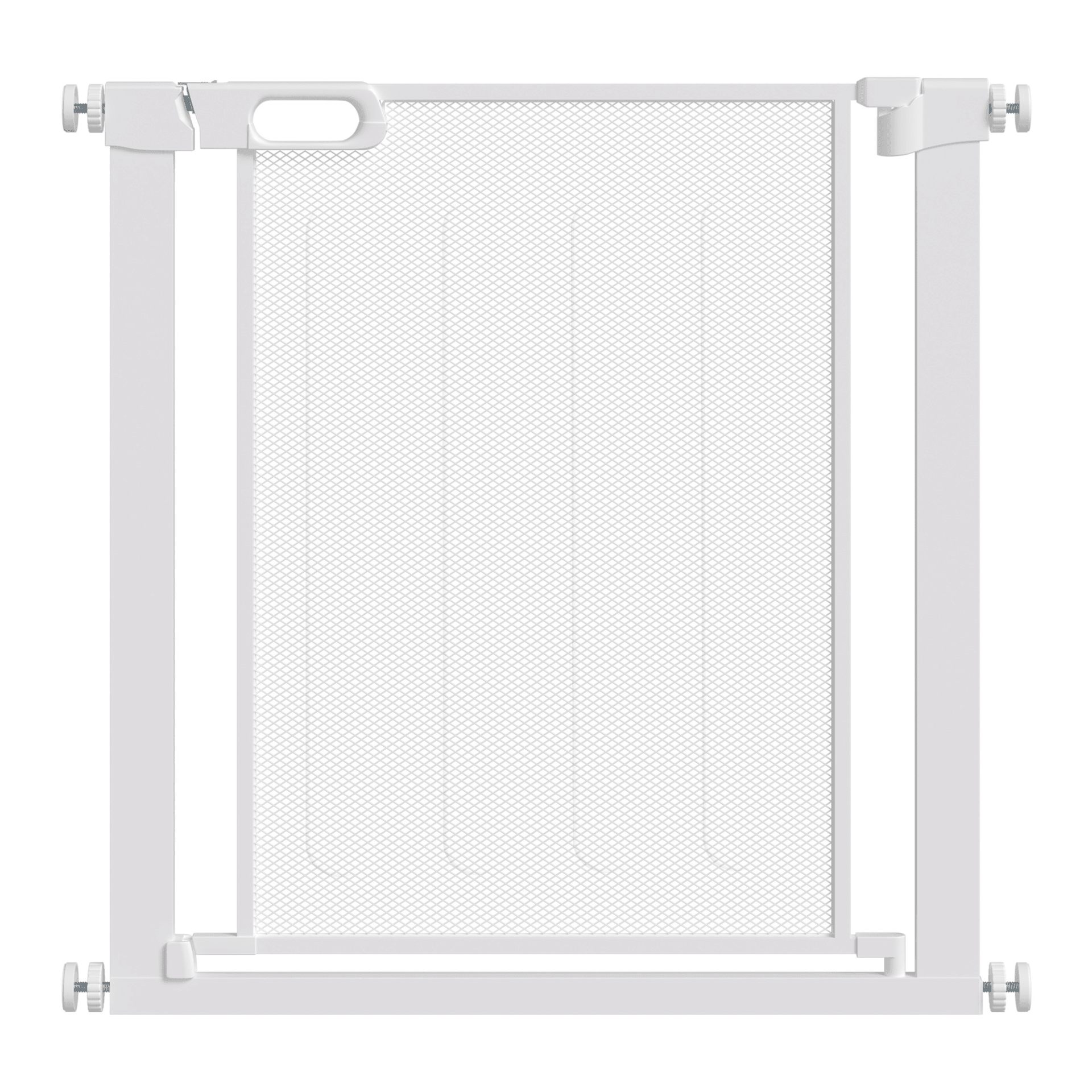 PawHut Pressure Fit Safety Gate for Doorways and Staircases, Dog Gate w/ Auto Closing Door, Pet Barrier for Hallways w/ Double Locking, Openings 75-82 cm - White