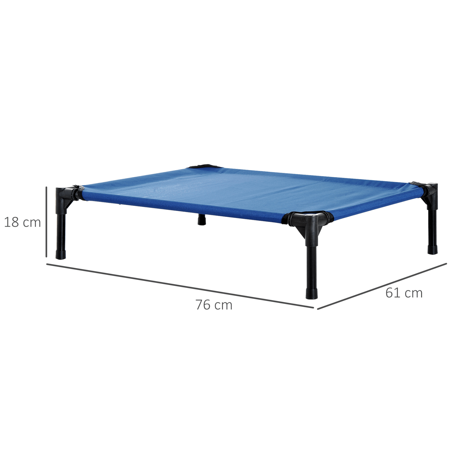 PawHut Raised Dog Bed Cooling Elevated Pet Cot with Breathable Mesh for Indoor Outdoor Blue  | Medium 