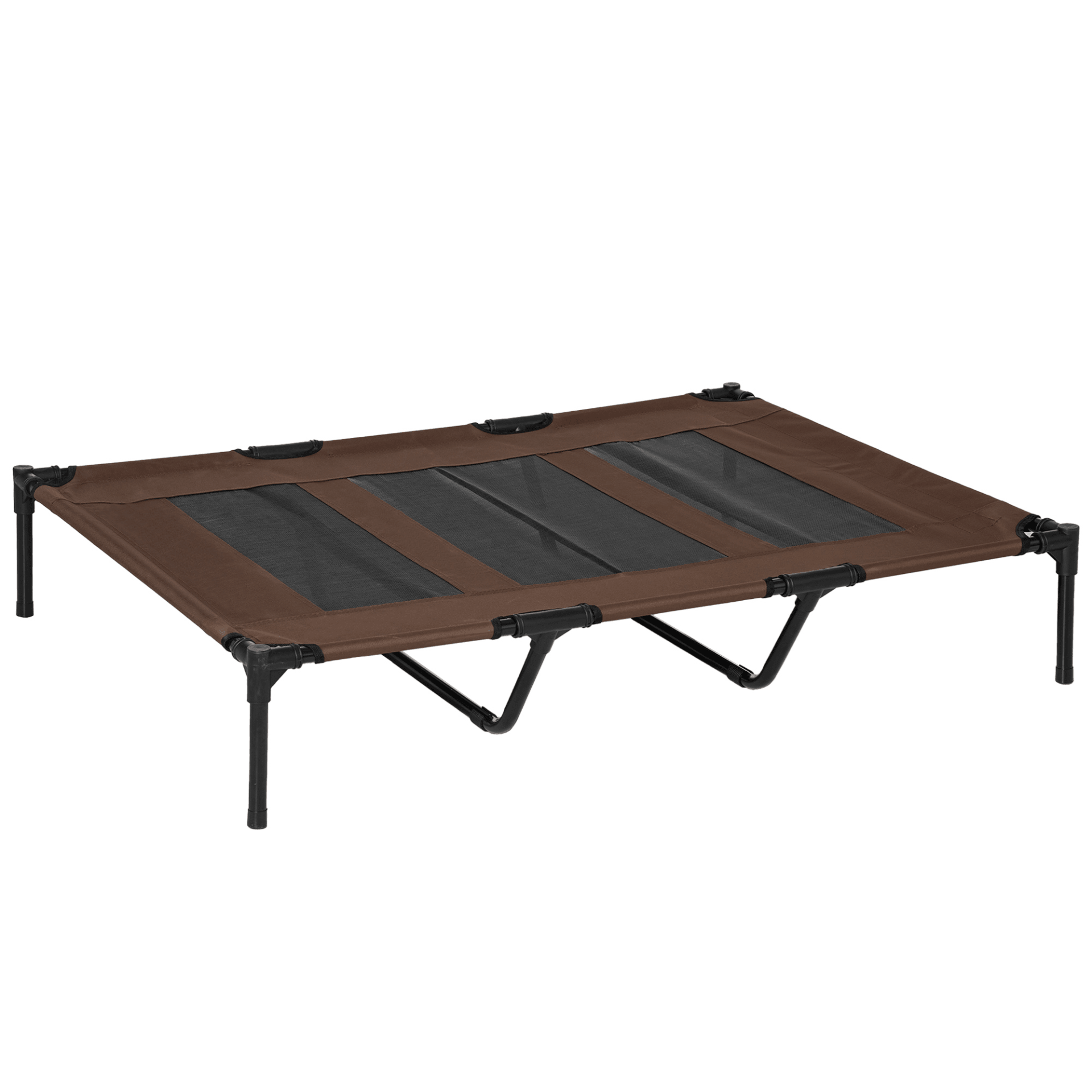 PawHut Raised Dog Bed Cooling Elevated Pet Cot with Breathable Mesh for Indoor Outdoor Brown | XX Large