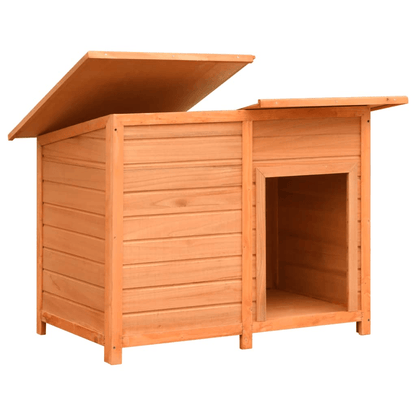 vidaXL Dog Cage Solid Pine & Fir Wood 120x77x86 cm